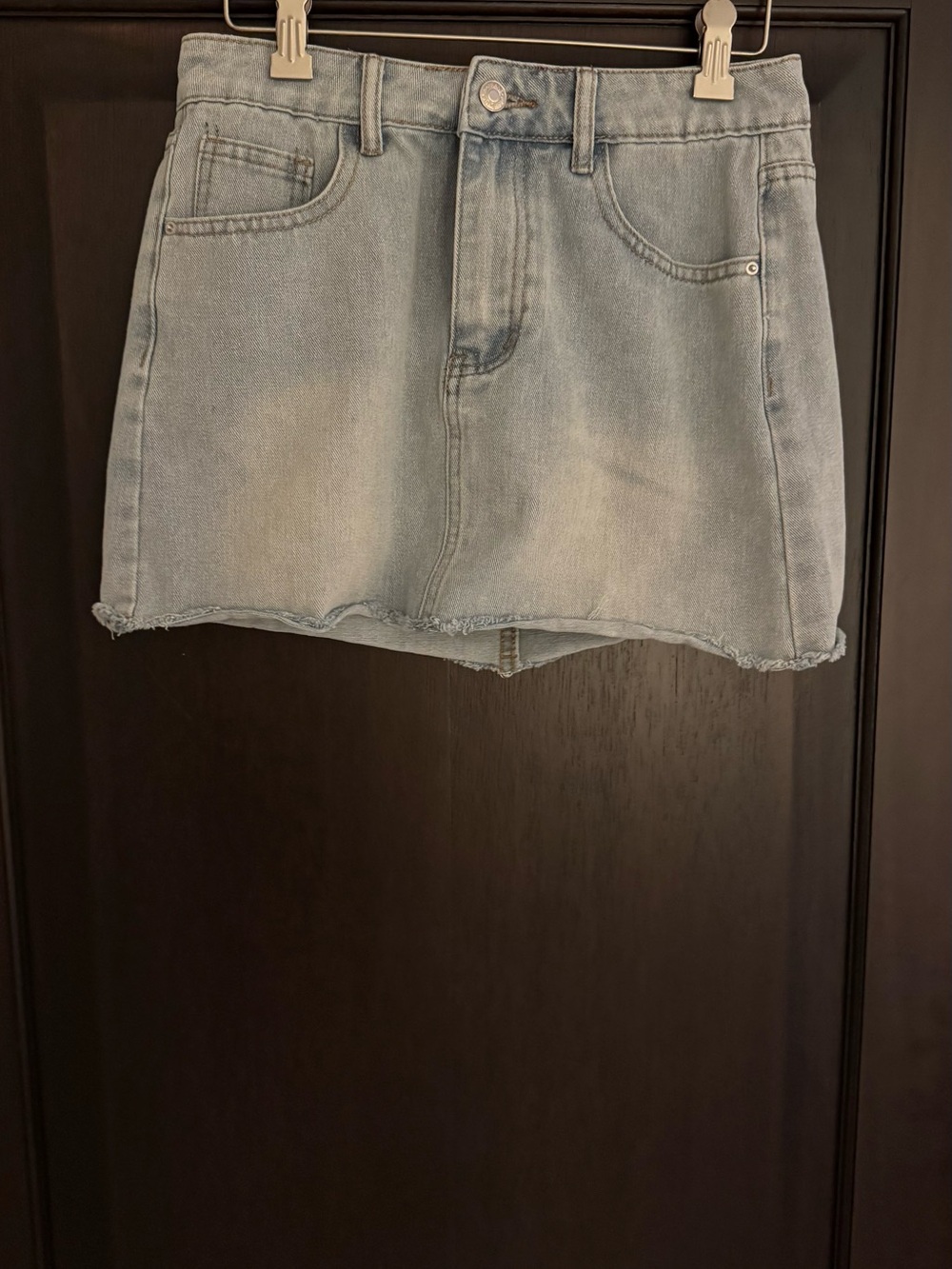 Light Wash Denim Mini Skirt - Women